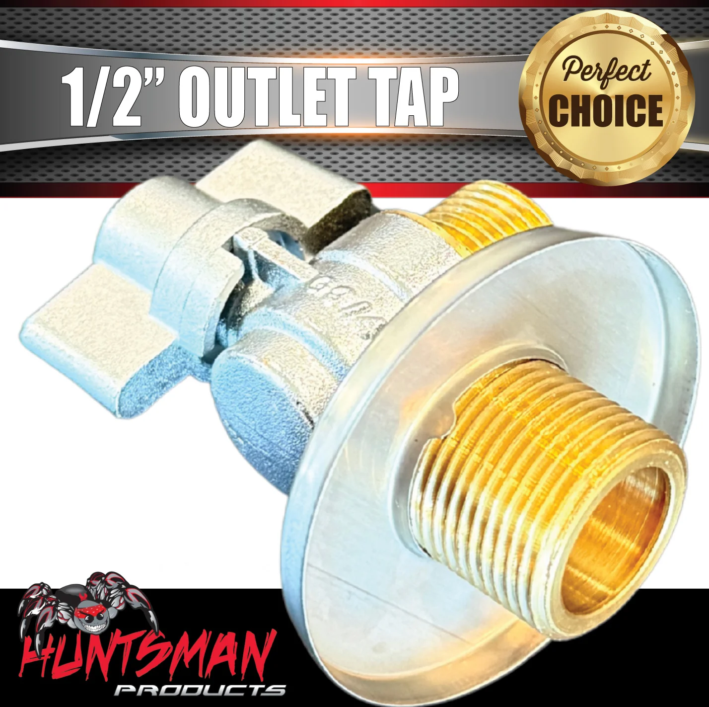 1/2" Outlet Tap with 3/4" Inlet to Suit Huntsman Products Poly Water Tanks - Image 4