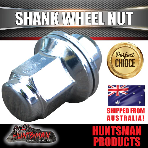 1 x 9/16" x 44mm Chrome Shank Wheel Nut suit Trailer Caravan Drums 9/16" Studs - Image 3