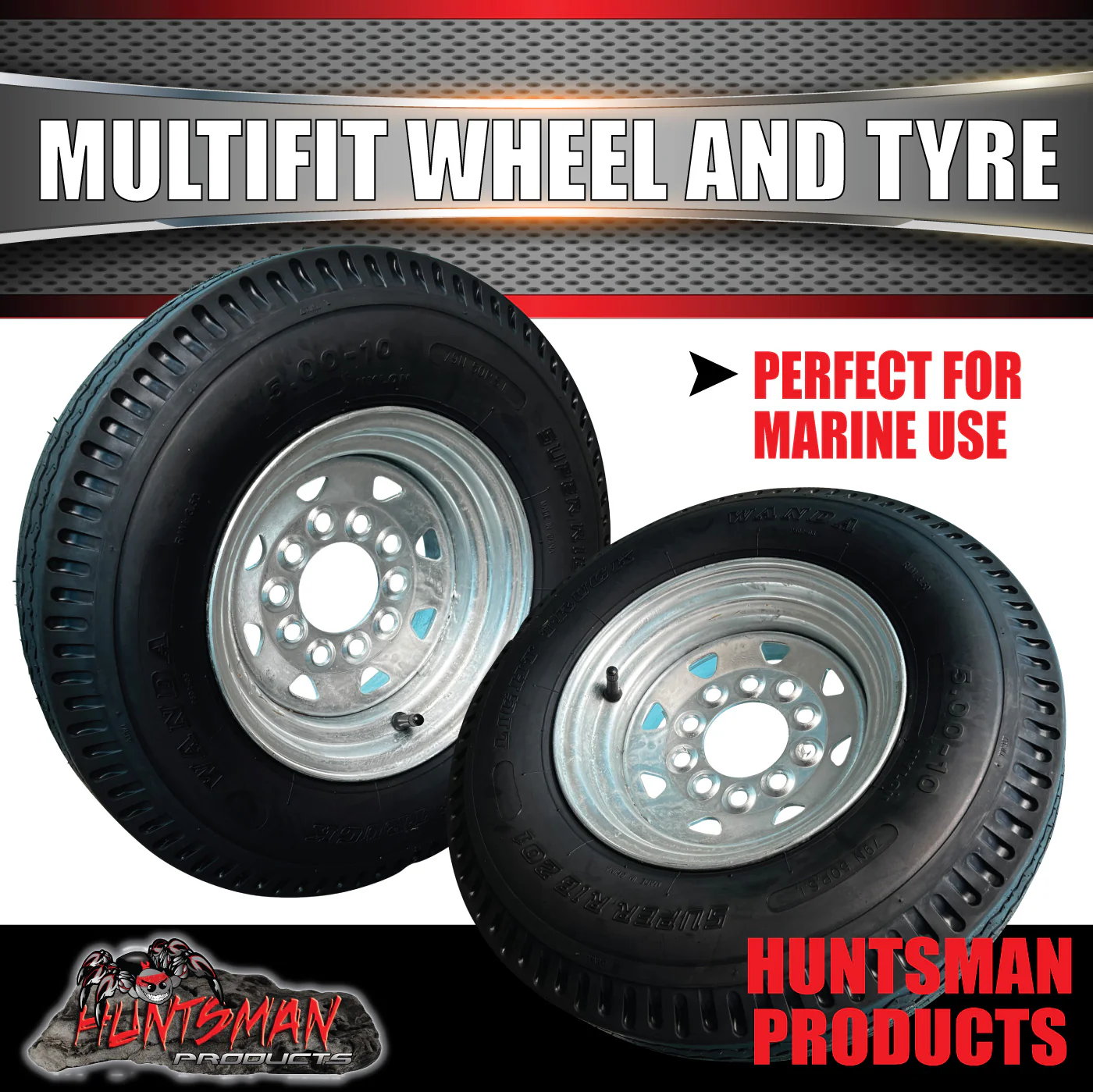 10" Boat Trailer Galvanised Sunraysia Multi fit Rim suit Ford HT & 5.00-10 tyre - Image 3