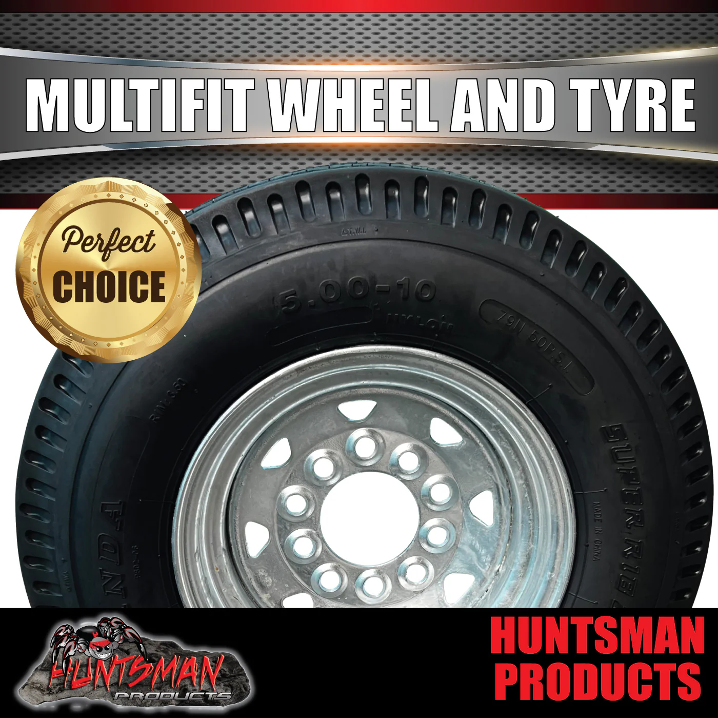 10" Boat Trailer Galvanised Sunraysia Multi fit Rim suit Ford HT & 5.00-10 tyre - Image 4