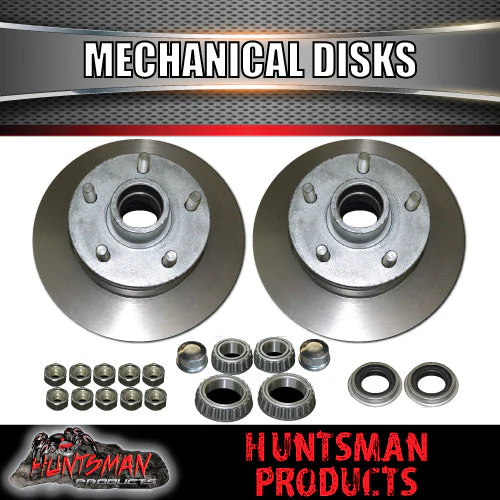 10" Galvanised 5 Stud Boat Trailer Mechanical Disc Brake & coupling kit. - Image 3