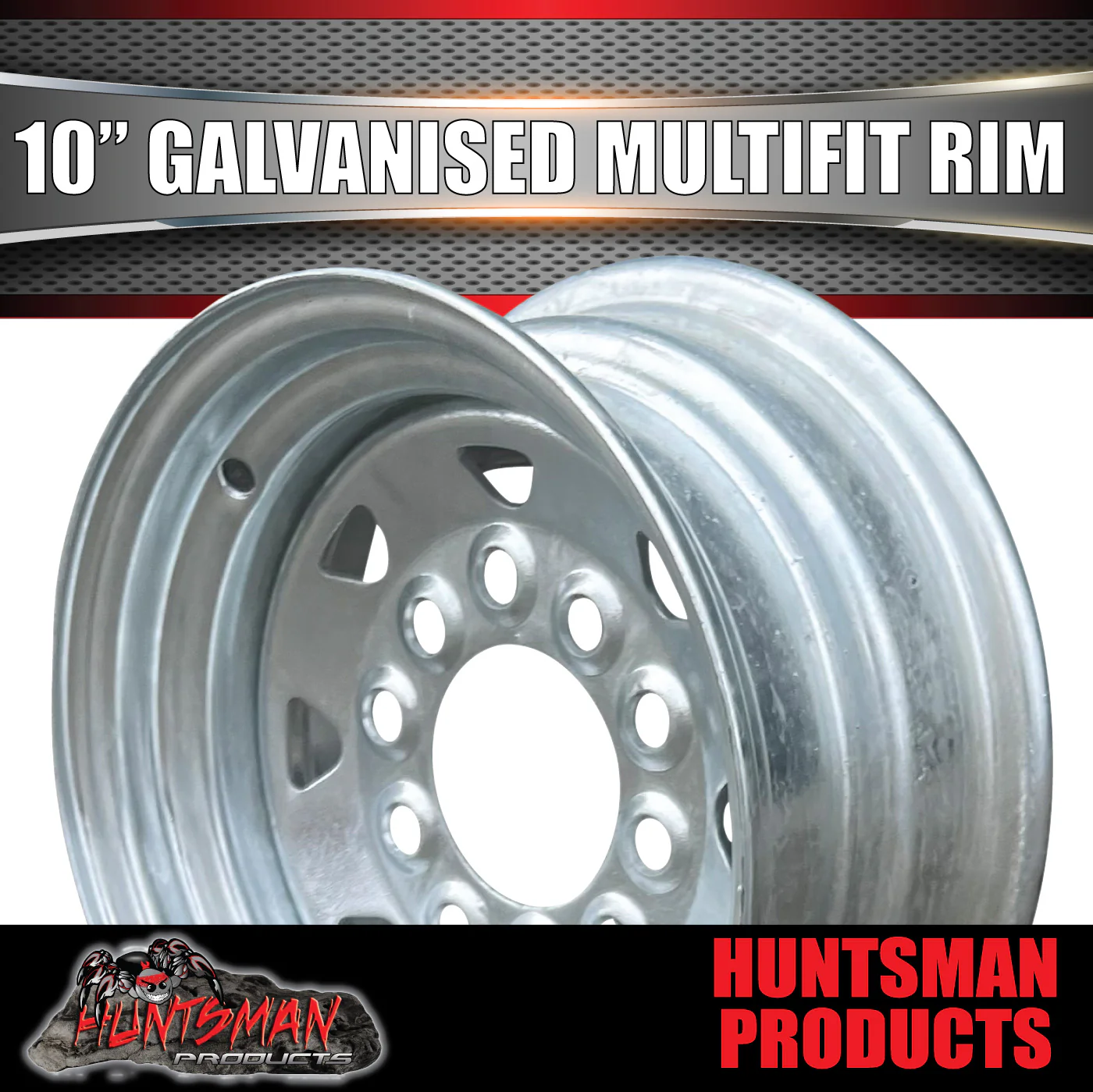 10" GALVANISED BOAT TRAILER CARAVAN RIM- 5 STUD MULTI FIT. SUITS FORD & HT HOLDEN - Image 4