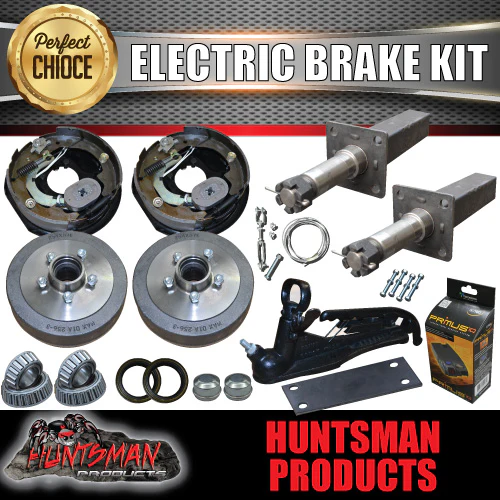 10" Parallel Trailer Electric Brake & Stub Axle Kit inc Coupling Kit & IQ Controller - Image 2