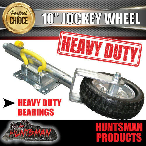 10" Trailer Caravan Swing Up Jockey Wheel & 100x50mm U bolts. 1000Kg Rated - Image 8