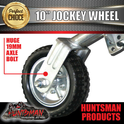 10" Trailer Caravan Swing Up Jockey Wheel & 75x50mm U bolts. 1000Kg Rated - Image 8