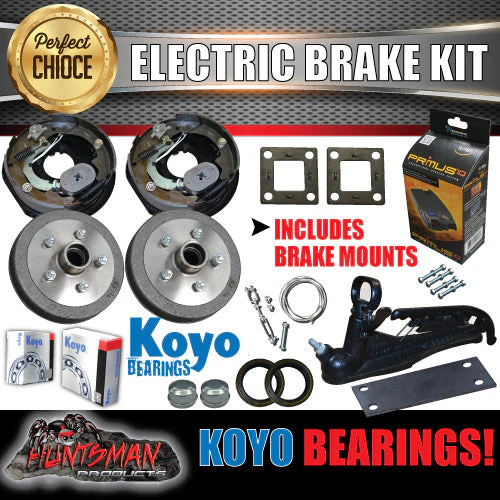 5 Stud 10" Trailer Electric Brake & Coupling Kit & IQ Controller Koyo bearings. - Image 2