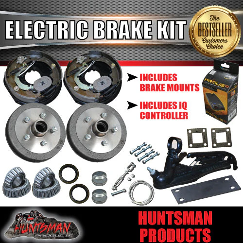 5 Stud 10" Trailer Electric Brake Kit inc Coupling Kit & IQ Controller. - Image 2
