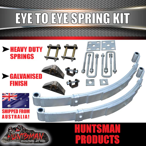 1000KG Boat Jetski Trailer Kit. Stub Axles. Galvanised Dacromet Eye to Eye springs - Image 7