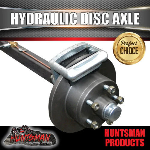 1000Kg Hydraulic disc Braked Trailer Caravan 40mm Axle, 78" - 96" Long - Image 2