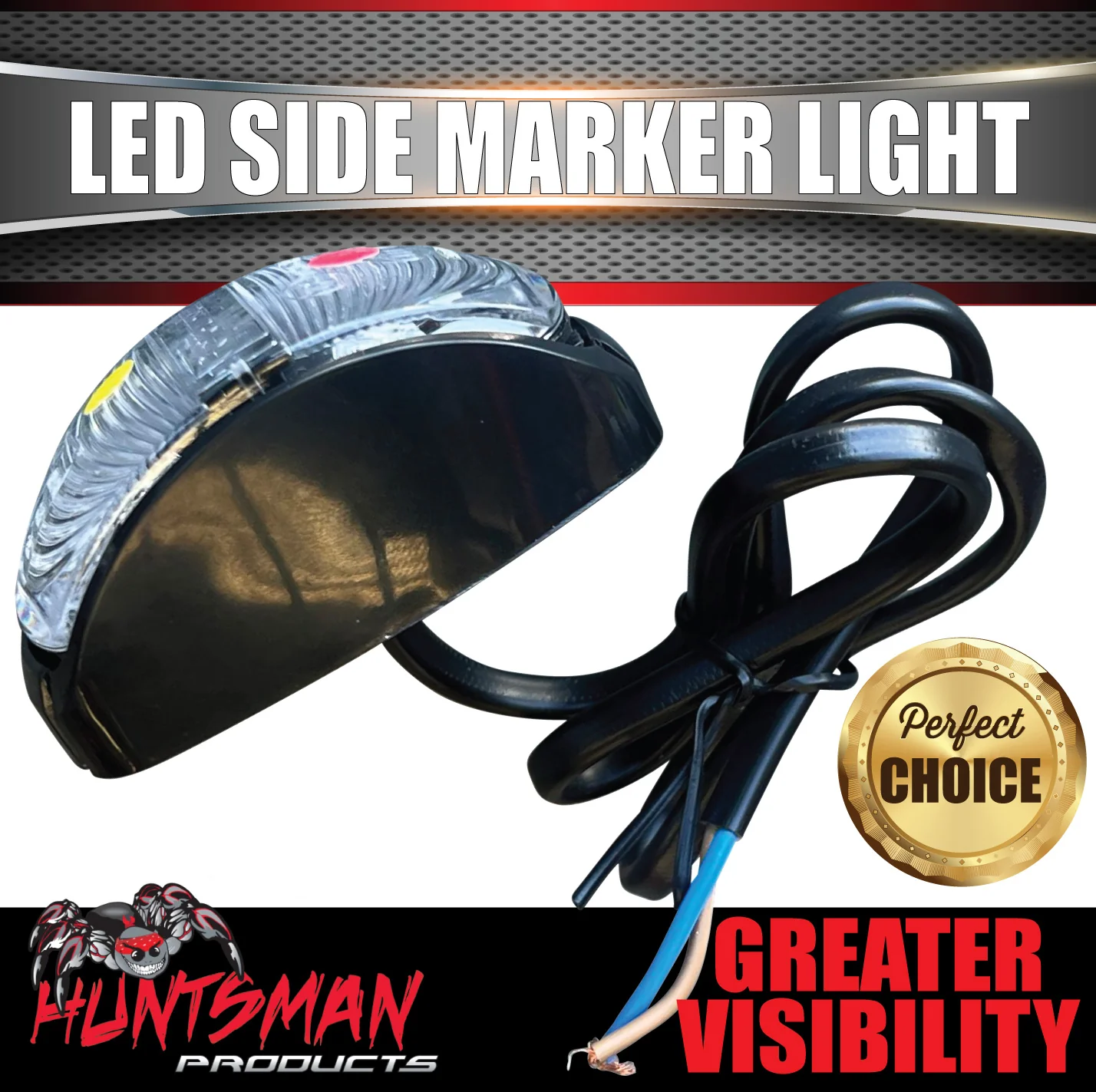 Huntsman clearance LED Truck Trailer Side Marker Light lamp 10-30 Volt Red Amber - Image 2