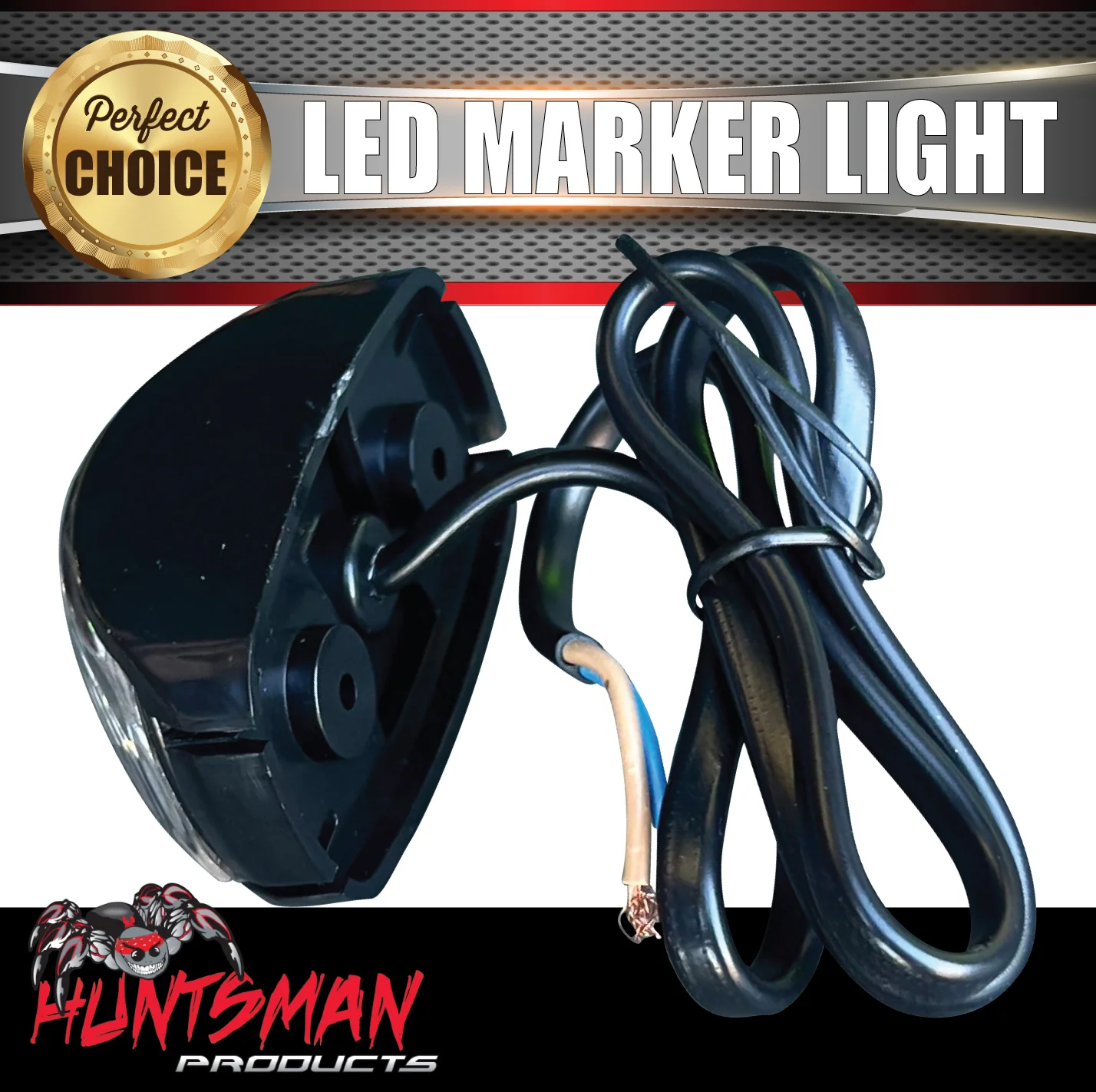 Huntsman Products Front White Outline LED Truck Trailer Marker Light lamp 10-30 Volt - Image 4