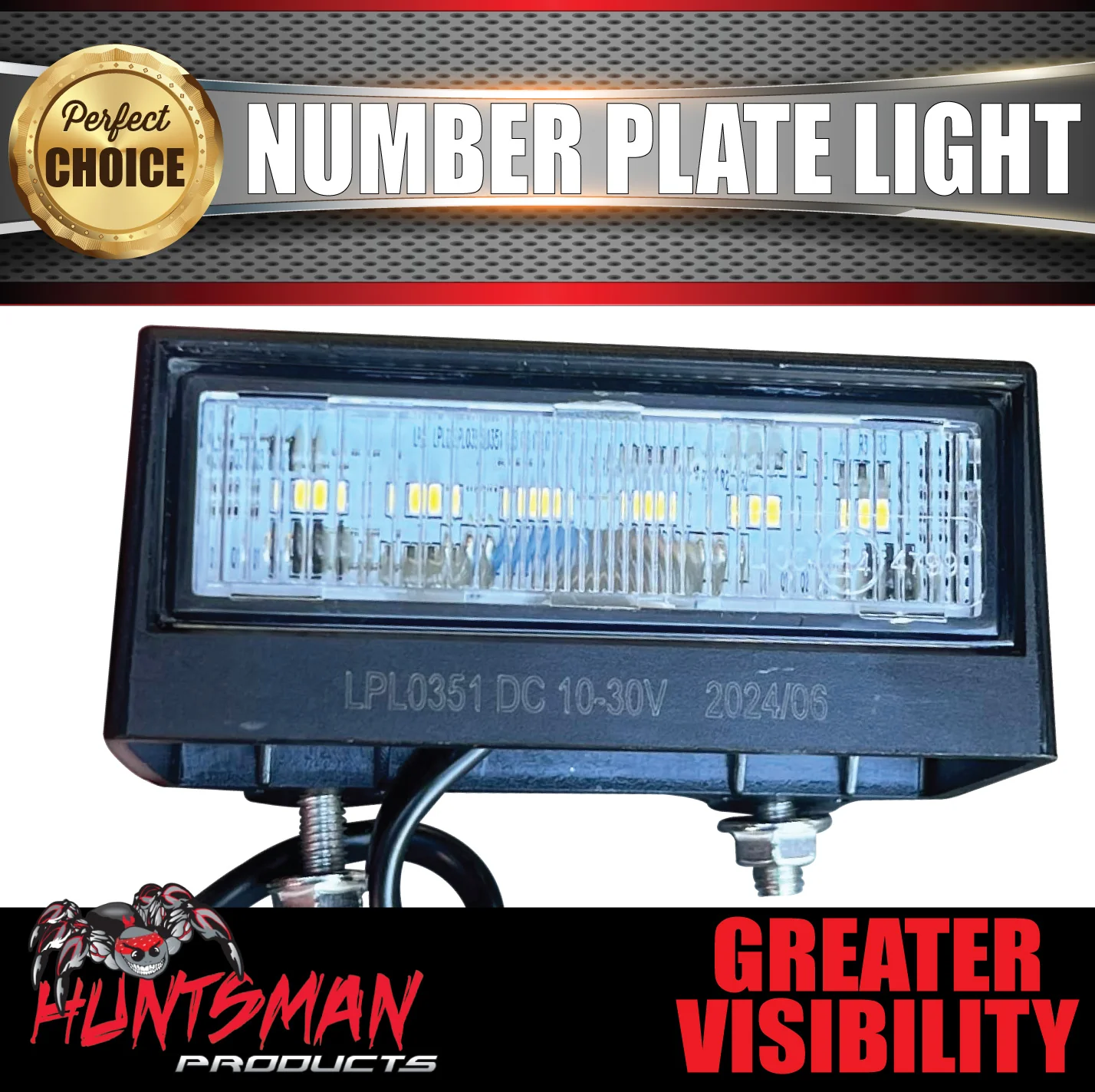 10x Huntsman Products LED Number Plate Light Licence Lamp Trailer Caravan Truck Ute 10-30V CTA Approved - Image 4