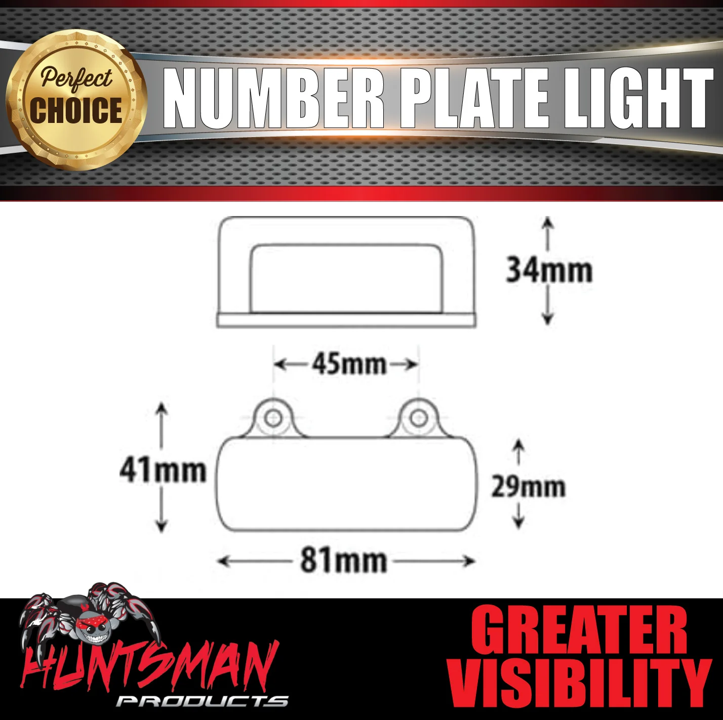 10x Huntsman Products LED Number Plate Light Licence Lamp Trailer Caravan Truck Ute 10-30V CTA Approved - Image 5