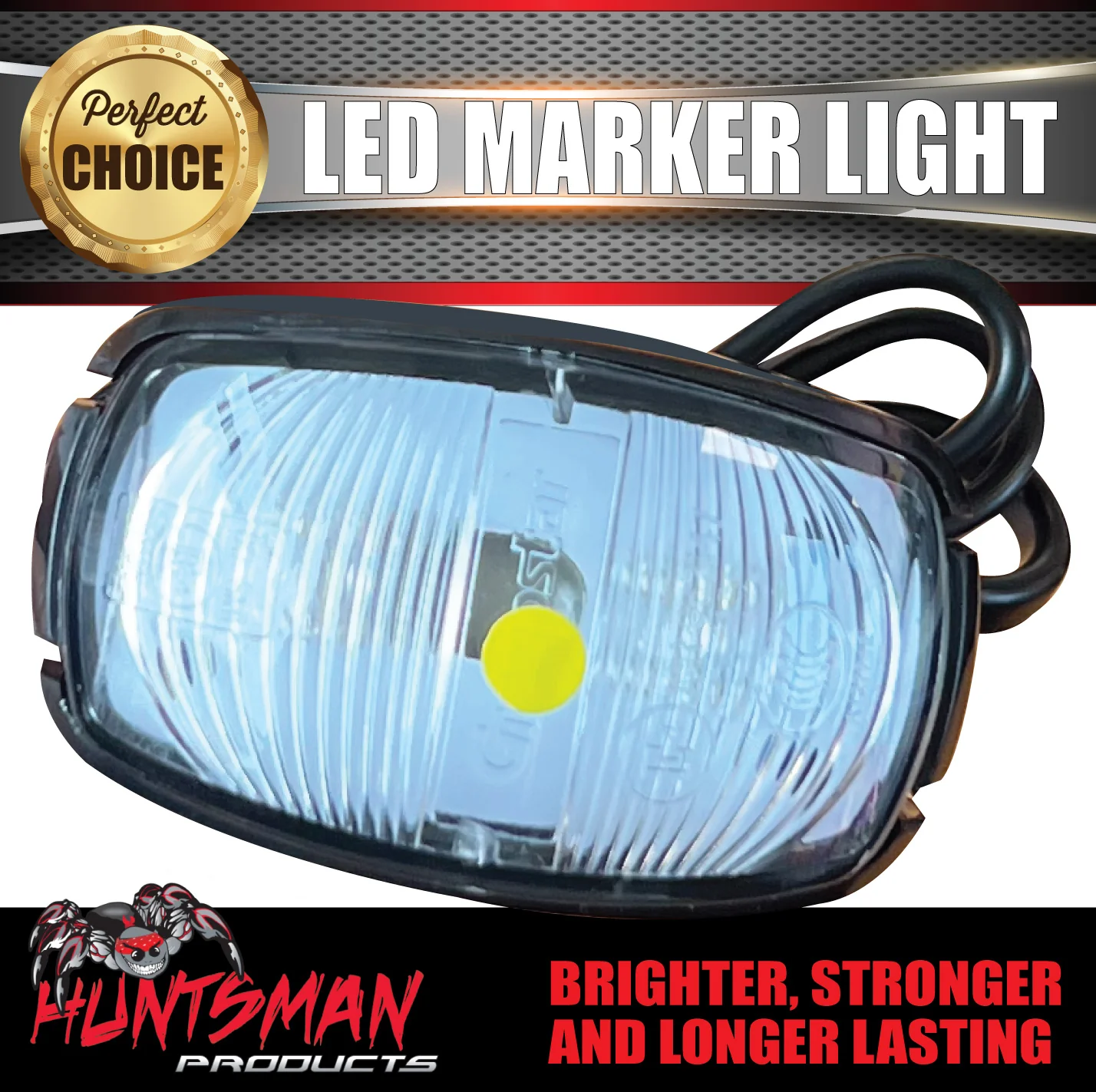 10x Huntsman Side Amber Clearance Indicator Marker LED Truck Trailer Light lamp 10-30 Volt - Image 2