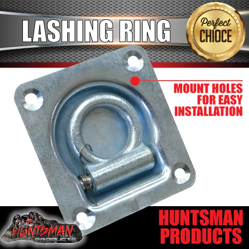 10x Zinc Plated Lashing Ring tie Down Anchor Points. 105mm x 95mm For Truck Trailer - Image 4
