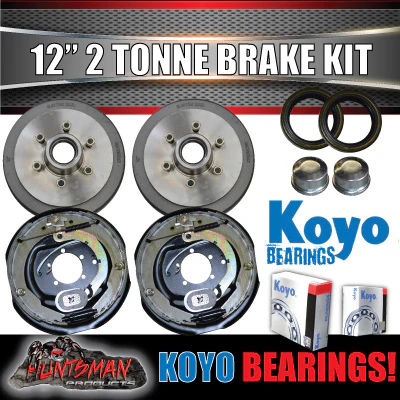 12" 2 TONNE ELECTRIC BRAKE KIT WITH JAPANESE BEARINGS & 2000KG STUB AXLES WITH MOUNTS - Image 6