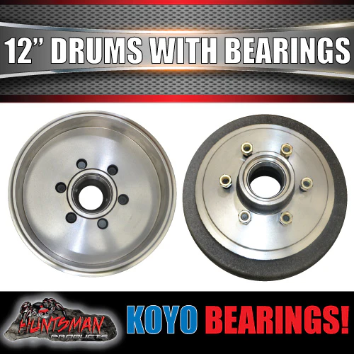 12" 3 Tonne 6 Stud Electric Trailer Brake Drums & Japanese Koyo Bearings - Image 4