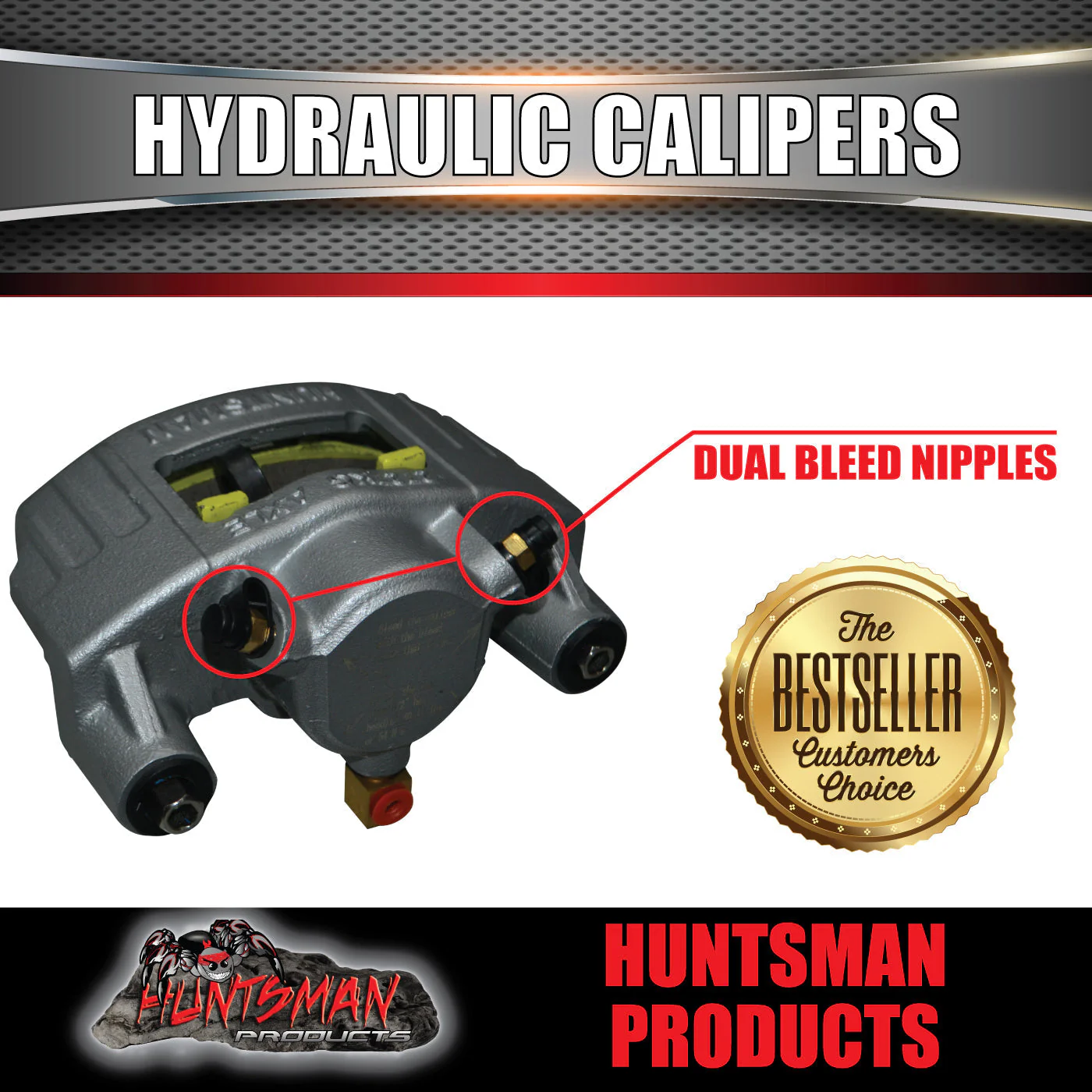 12" L/C Stud Dacromet Ventilated Trailer Caravan Hydraulic Disc Brake Kit. - Image 9