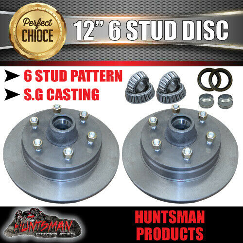 12" Parallel 1600Kg 6 Stud Trailer Caravan Mechanical Disc Brake & coupling kit - Image 4