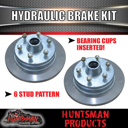 12" Parallel 1600Kg Galvanised 6 Stud Trailer Caravan Mechanical Disc Brake kit - Image 2