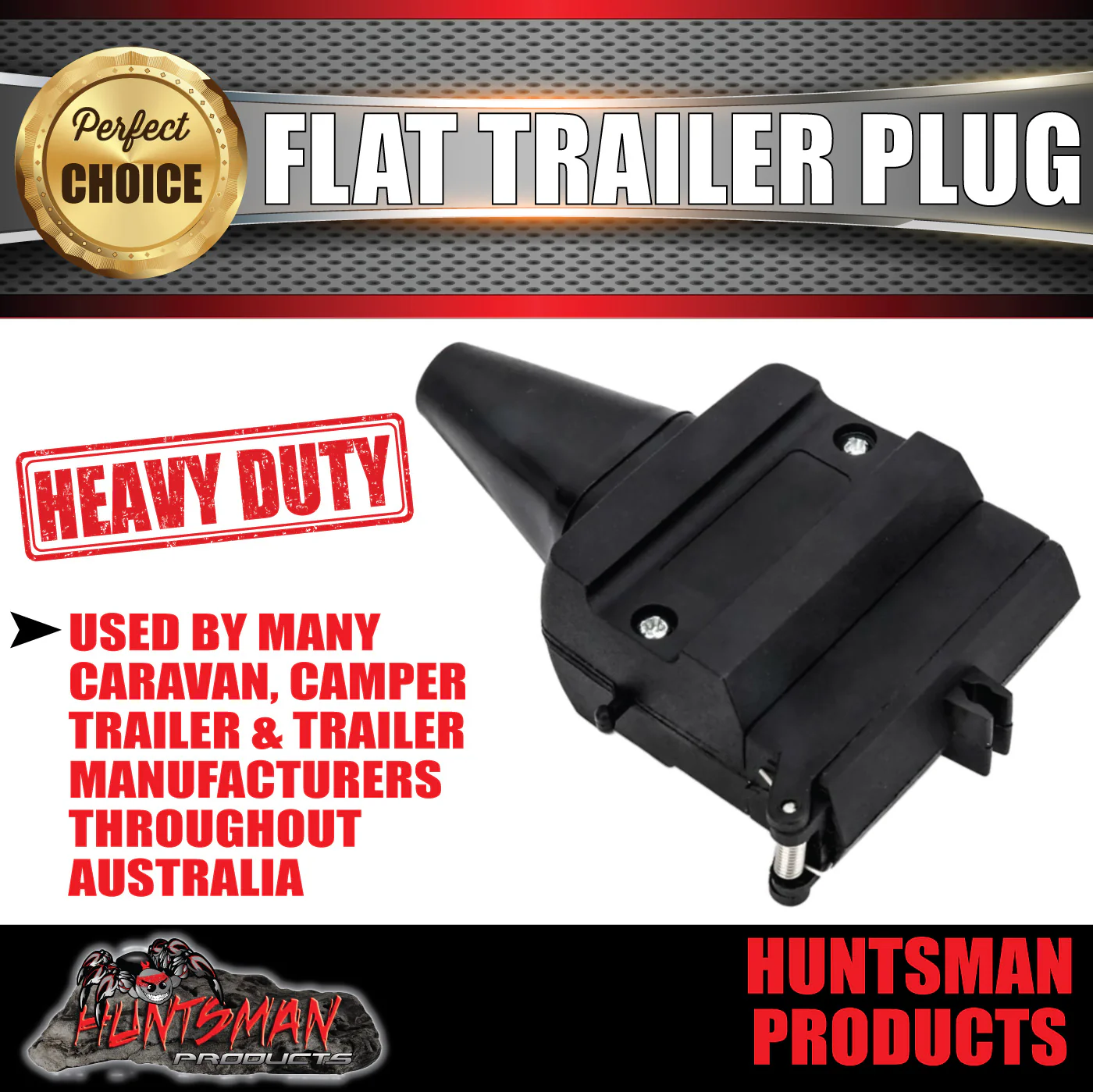 12 Pin Flat Male Trailer Caravan Plug Socket Connector - Image 3