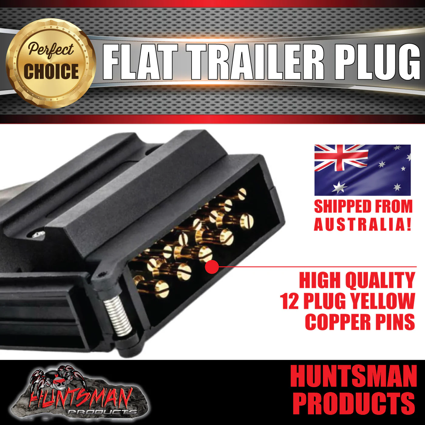 12 Pin Flat Male Trailer Caravan Plug Socket Connector - Image 4