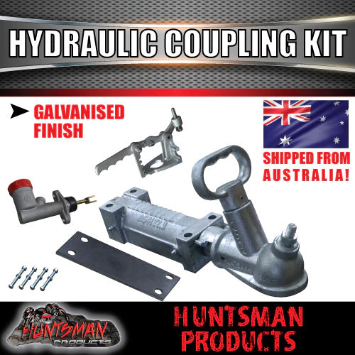 12" Trailer 6 Stud Hydraulic Disc Brake Kit, coupling & hyd Line kit. Jap Bearings - Image 6