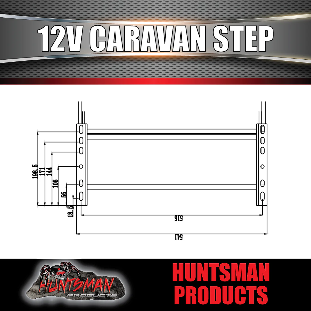12 Volt Motorised Aluminium Caravan Motorhome Single Step & Switch 150Kg Rated - Image 5