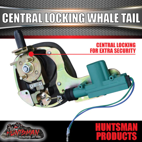 12 Volt Power Operated Black Whale Tail T Handle Folding Lock - Image 4