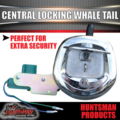 12Volt Power Operated Chrome Whale Tail T Handle Folding Lock - Image 2