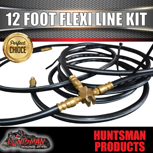 Boat Trailer Caravan 12ft, 3658mm Hydraulic Disc Drum Brake Flexi Hose Line Kit.  DOT Approved - Image 4