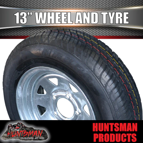 13x4.5 & 165R13C Ford Pattern Galvanised Boat Trailer Sunraysia Wheel Rim & Tyre - Image 4