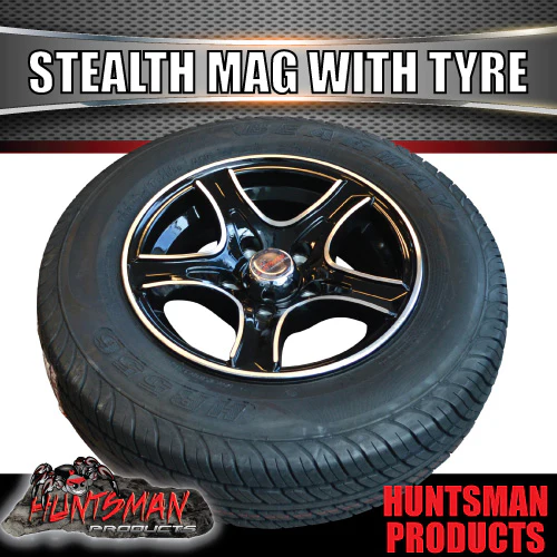 13" Trailer Caravan HT Holden Stealth Alloy & 155R13C tyre. 155 13 - Image 5