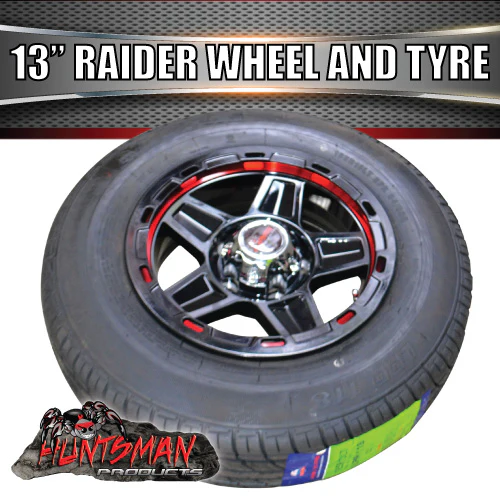13" Trailer Caravan Raider Alloy Rim & 155R13C Tyre. suits Ford. 155 13 - Image 4
