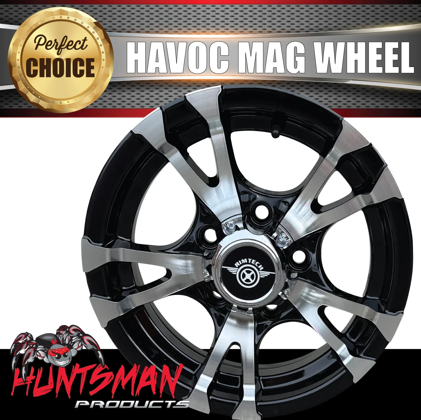 13" Trailer Caravan Ford Pattern Havoc Alloy & 165/80R13 CF3000 Mud tyre. 165 80 13 - Image 9