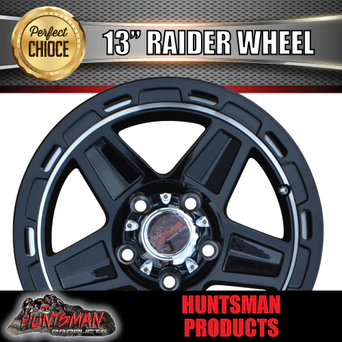 13X5 Silver Ring Raider Alloy Mag Wheel suits Ford. Caravan Trailer Boat Jetski 5/114.3 PCD - Image 3
