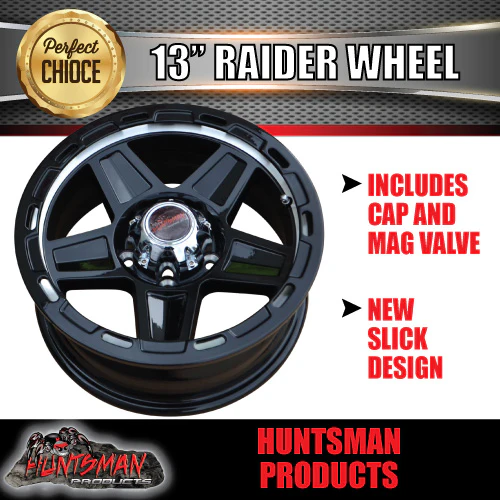 13X5 Silver Ring Raider Alloy Mag Wheel suits Ford. Caravan Trailer Boat Jetski 5/114.3 PCD - Image 5