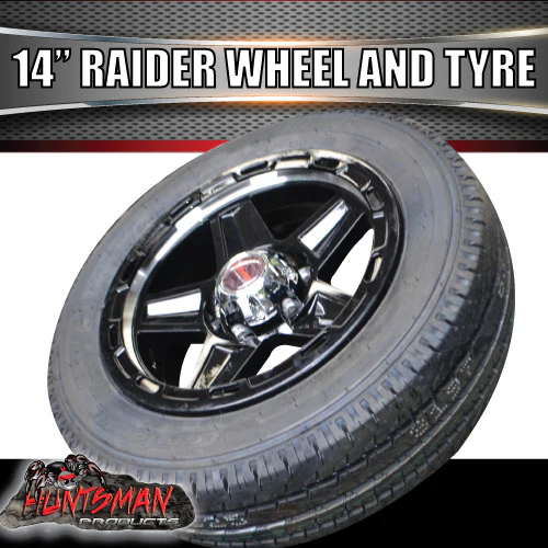 Trailer Caravan Low Profile 14" & 175/65R14C LT Tyre Raider Alloy Wheel suits Ford. 175 65 14 - Image 3