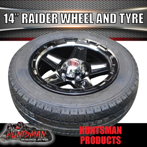 Trailer Caravan Low Profile 14" & 175/65R14C LT Tyre Raider Alloy Wheel suits Ford. 175 65 14 - Image 5