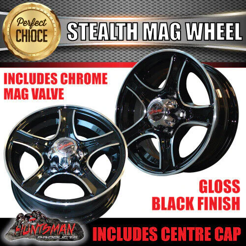 14" & 185R14 LT CF1100 HT Holden Stealth Trailer Caravan Mag Wheel Rim & All Terrain Tyre - Image 3