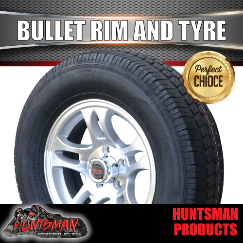 14" Bullet Caravan Trailer Alloy & 185R14C Tyre suits Ford pattern. 185 14 - Image 3