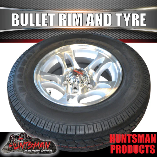 14" Ford pattern Caravan Trailer Bullet Alloy Wheel & 195R14C Tyre. 195 14 - Image 4
