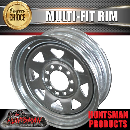 14" Galvanised Sunraysia Boat Trailer Multifit Wheel Rim suits Ford & HT Pattern - Image 3