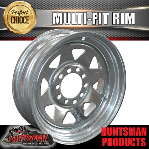 14" Galvanised Sunraysia Boat Trailer Multifit Wheel Rim suits Ford & HT Pattern - Image 4