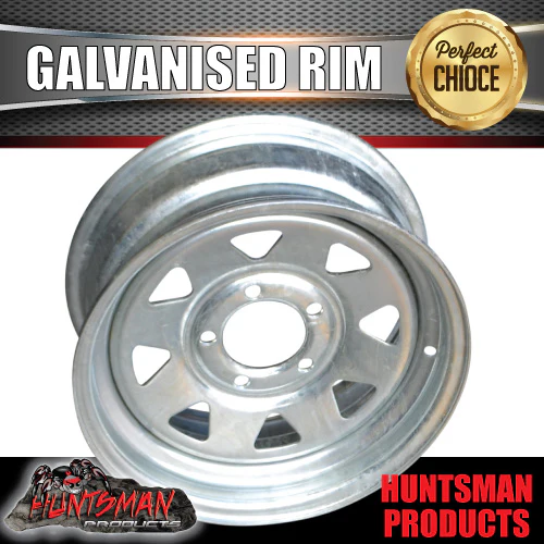 14x6 Galvanised HT Holden Sunraysia Boat Trailer Steel Wheel Rim, 14" 5/108 pcd - Image 5
