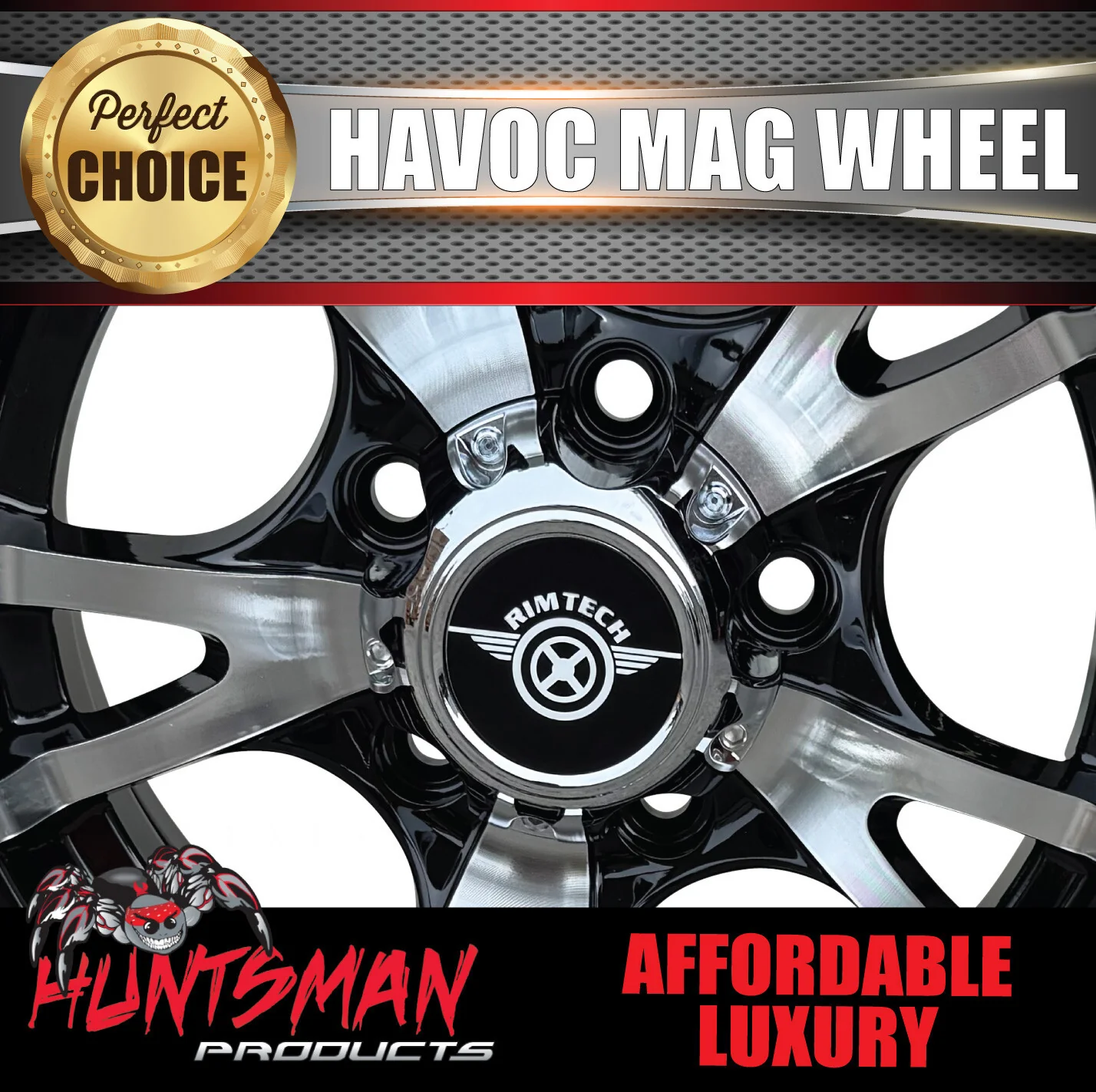 14" Havoc Trailer Caravan Alloy & 185R14C Tyre suits HT Holden pattern. 185 14 - Image 9