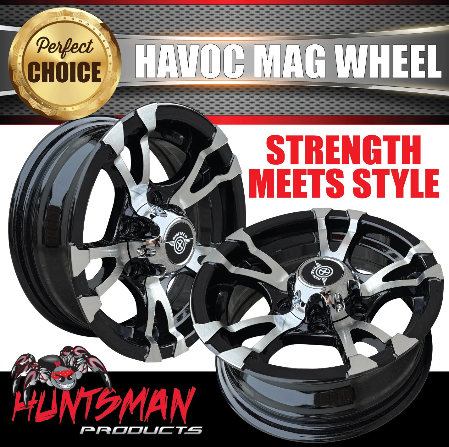 14" Havoc Trailer Caravan Alloy & 195R14C Tyre suits HT Holden pattern. 195 14 - Image 7