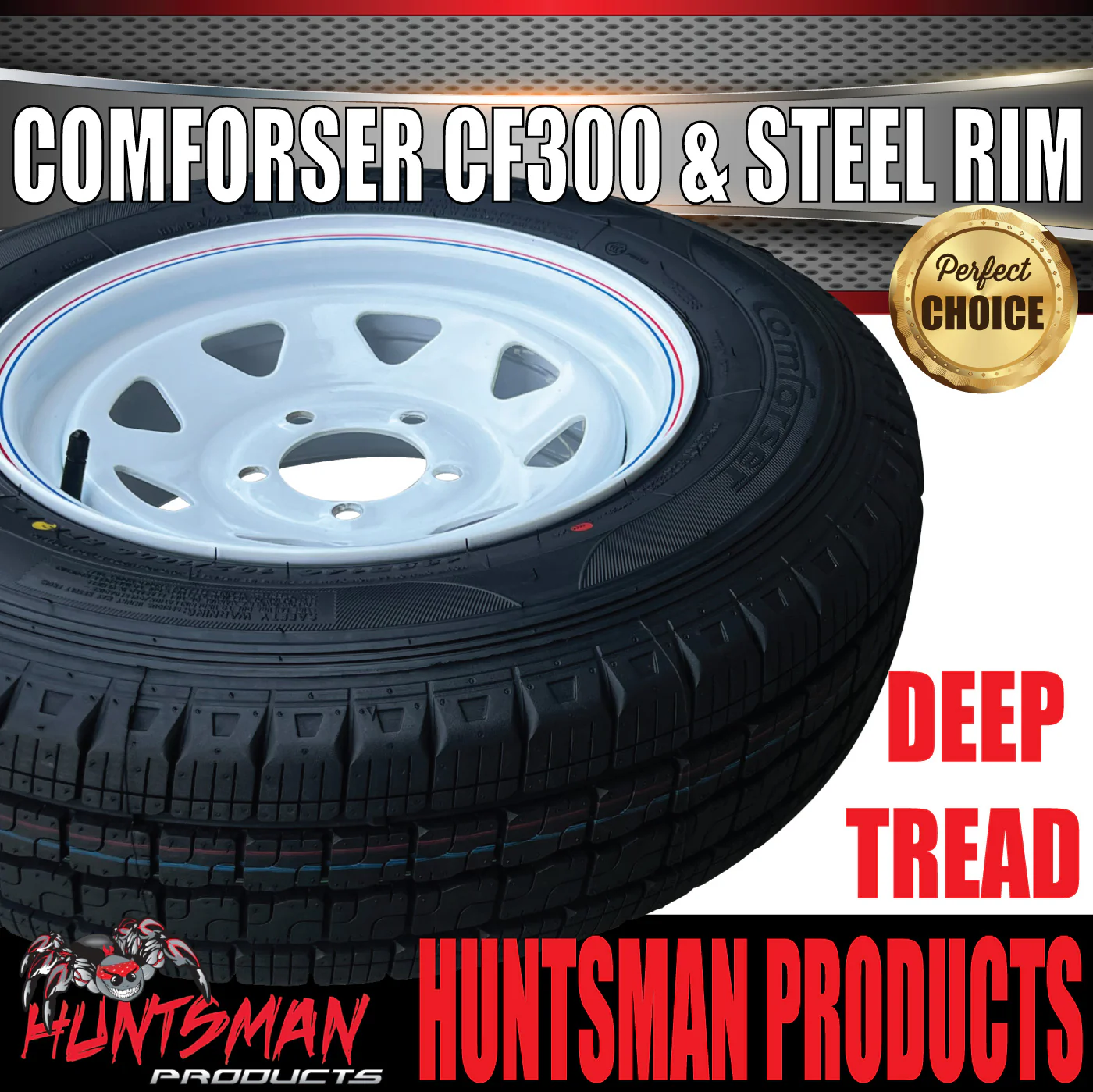 14x6 & 195R14C Comforser CF300 Sunraysia HT Wheel Rim & Tyre For Trailers & Caravans - Image 5