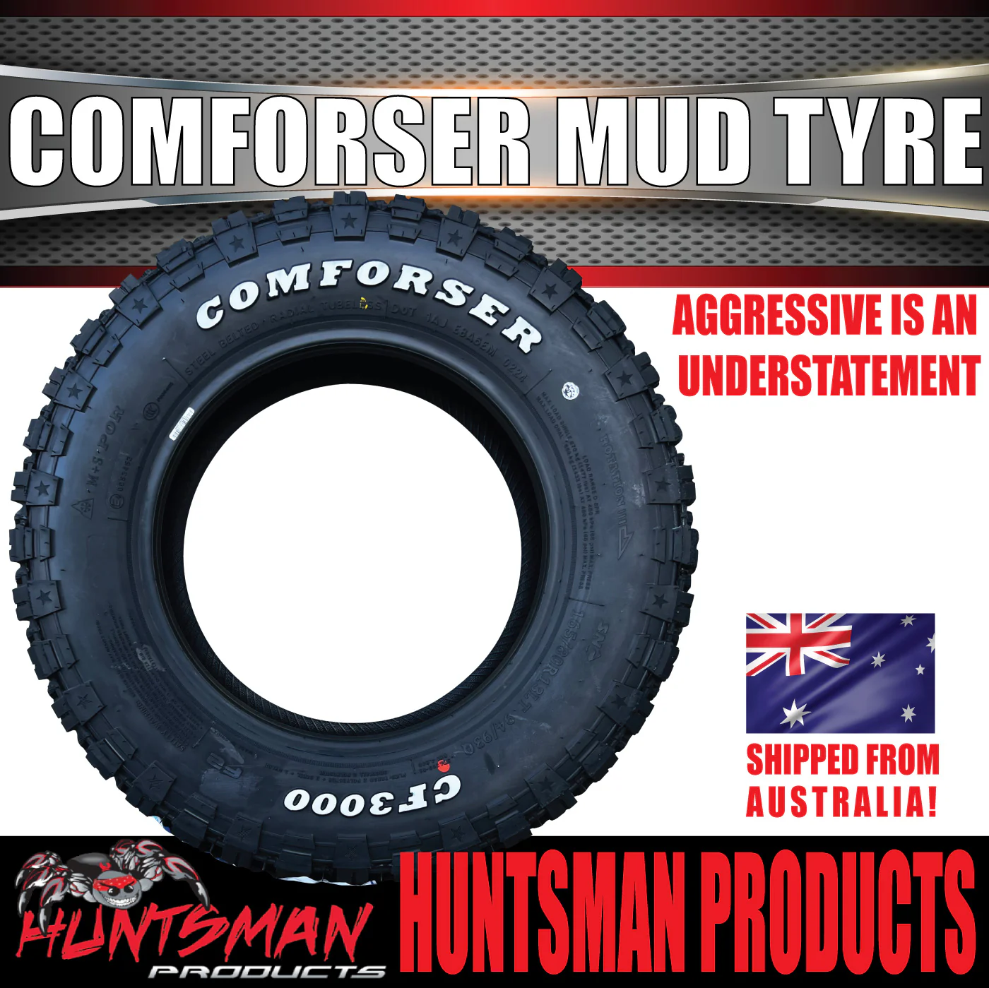 185R14 L/T 14" Mud Tyre 102/100Q Comforser CF3000 Off Road Light Truck 185 14 - Image 5