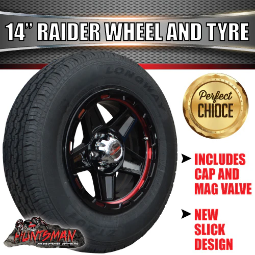 14" Trailer Caravan Raider Alloy Rim & 185R14C Tyre suits Ford. 185 14 - Image 2